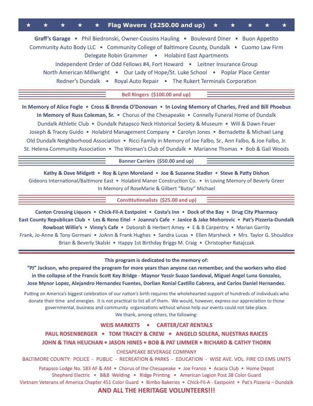 Dundalk Heritage Fair Program 2024